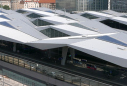 Rautendach des Hauptbahnhof Wien (Architekt Albert Wimmer ZT-GmbH; Foto Geolina)