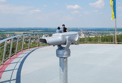 Gitterroste der Aussichtsplattform am Carl-Alexander-Park in Baesweiler