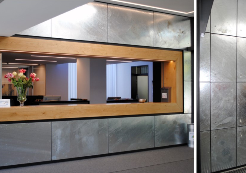 Feuerverzinkte Fassade des Foyer der BGHM Schwelm